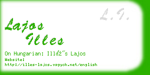 lajos illes business card